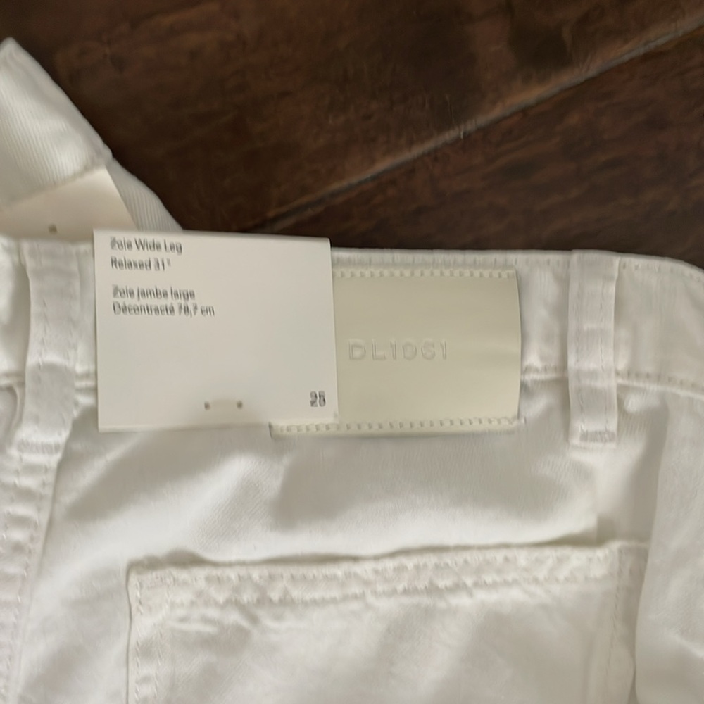 DL 1961 denim Zoie wide leg relaxed jeans NWT SZ25 runs loose ( big) - Picture 5 of 9